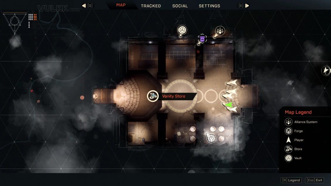 Anthem Vanity Store Location in the Launch Bay