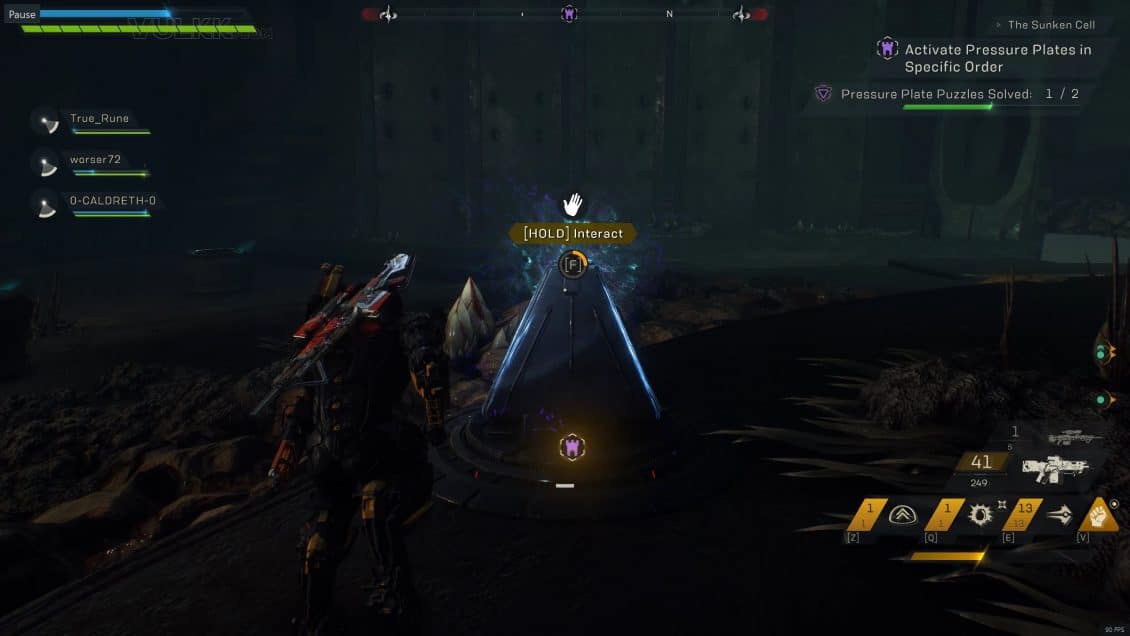 ANTHEM Sunken Cell Guide - Pressure Puzzle - Acticvating the Platforms
