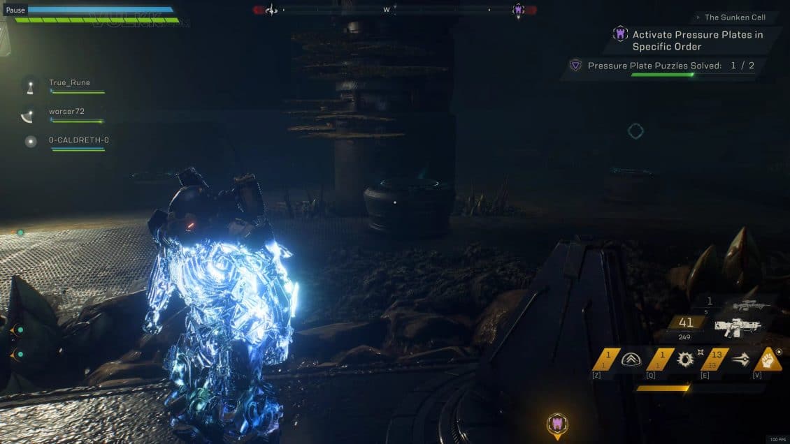 ANTHEM Sunken Cell Guide - Pressure Puzzle - Order of the platforms