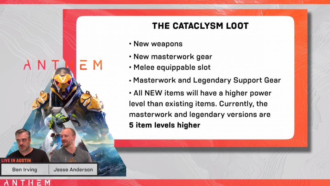 Anthem Cataclysm Loot and Rewards