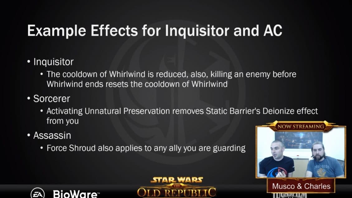 SWTOR 6.0 Spoils of War - Example Tactical Items Effects for Sorcerer 1