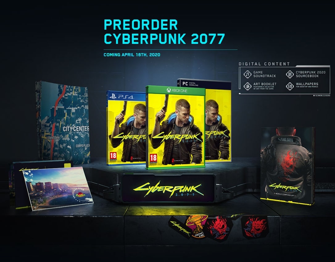 Cyberpunk 2077 Standard Edition Contents