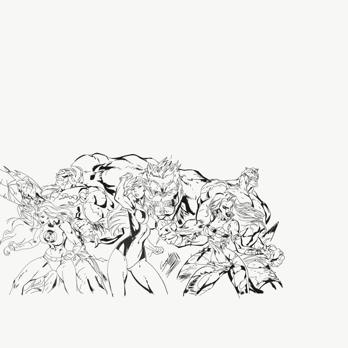 comicbook inking by Manfred