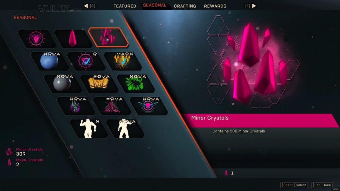ANTHEM Seasonal Store - Major and Minor Crystals