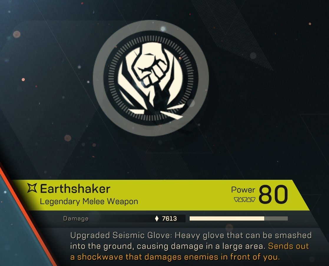 Anthem Cataclysm New Melee Items - Earthshaker