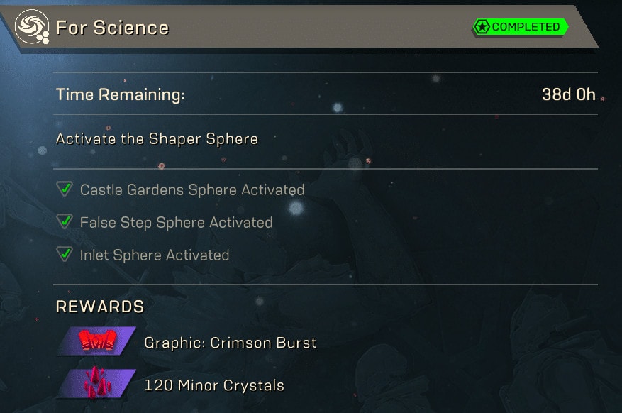 Anthem Cataclysm Secret Challenge - For Science