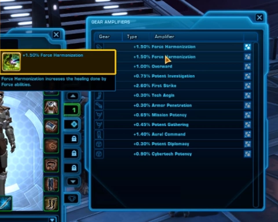 SWTOR 6.0 PTS Amplifiers UI Preview