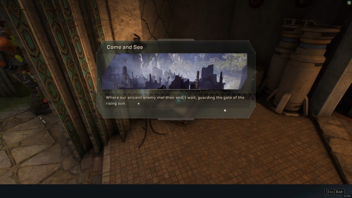 ANTHEM Lost in Darkness Challenge Fort Tarsis Skull Locations - Come and See Location
