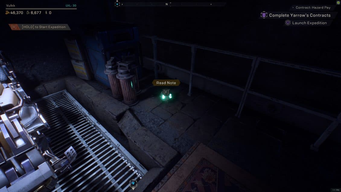ANTHEM Lost in Darkness Challenge Fort Tarsis Skull Locations - I Wait