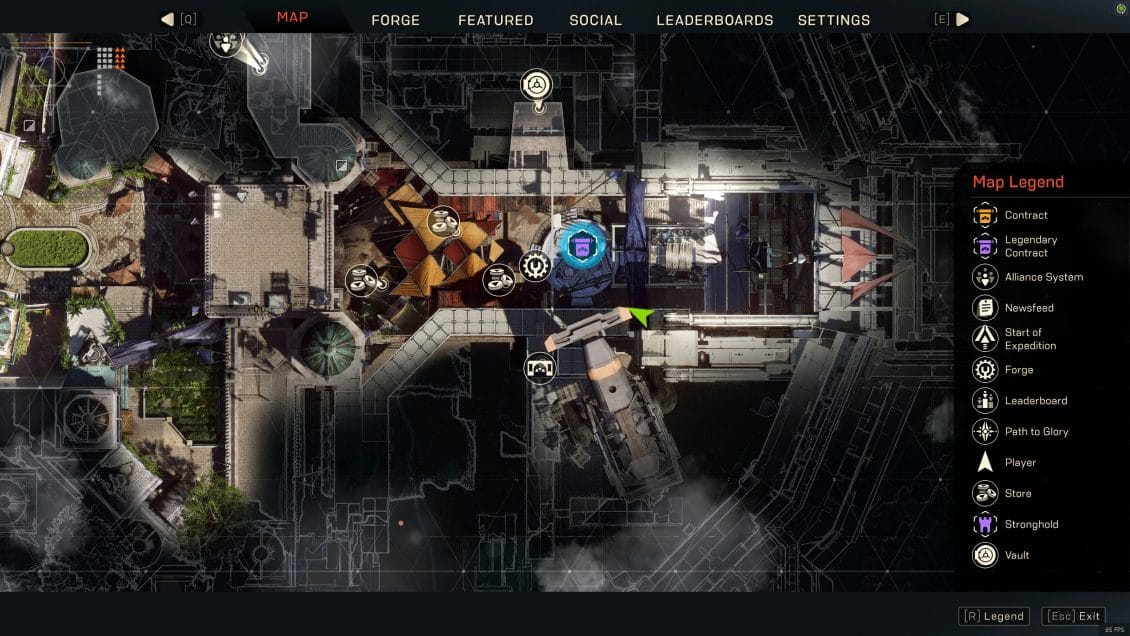 ANTHEM Lost in Darkness Challenge Fort Tarsis Skull Locations - On The Heights Map
