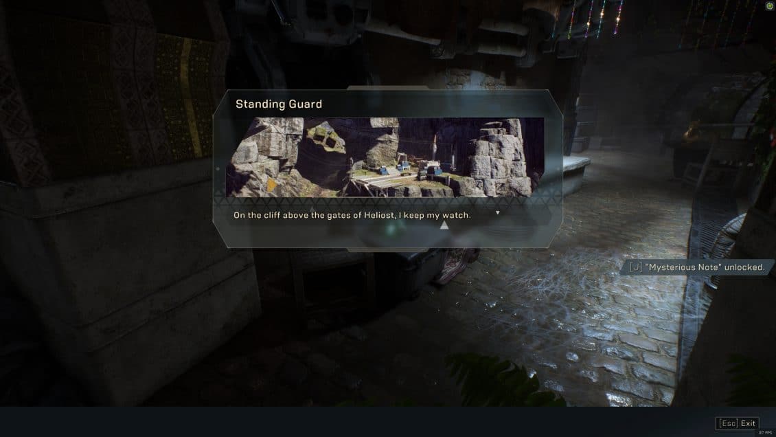 ANTHEM Lost in Darkness Challenge Fort Tarsis Skull Locations - Standing Guard Lore