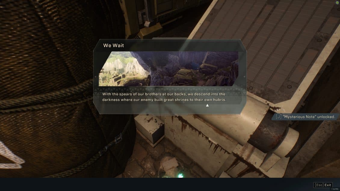 ANTHEM Lost in Darkness Challenge Fort Tarsis Skull Locations - We Wait Lore