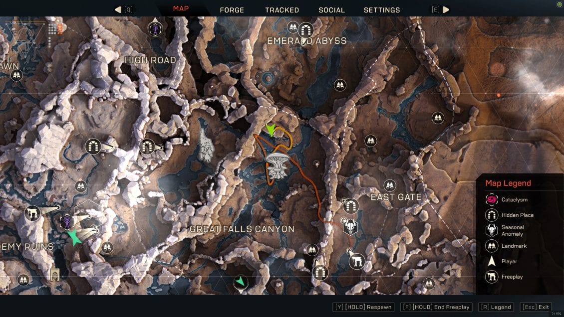 ANTHEM Lost in Darkness Challenge - I Wait Map