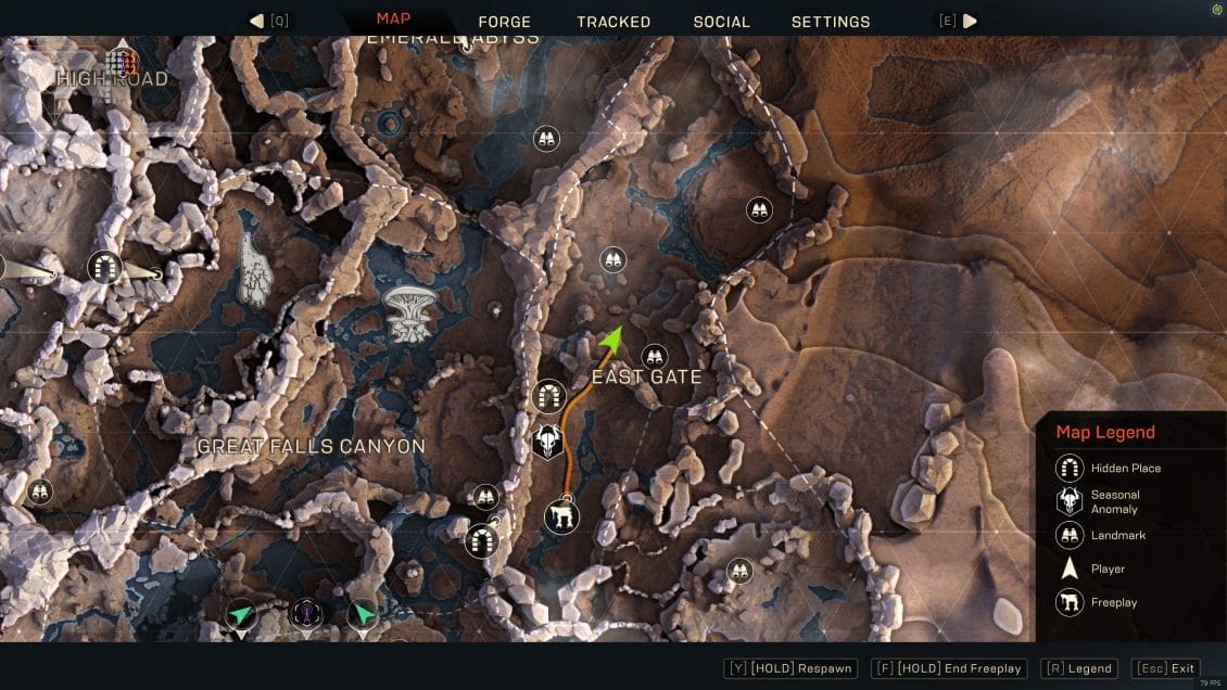 ANTHEM Lost in Darkness Challenge - Standing Guard Map