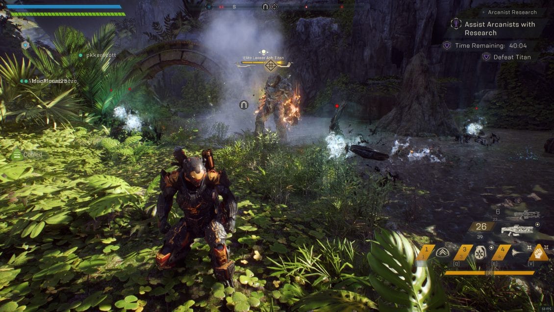 ANTHEM Night Challenge - Arcanist Research - The Titan