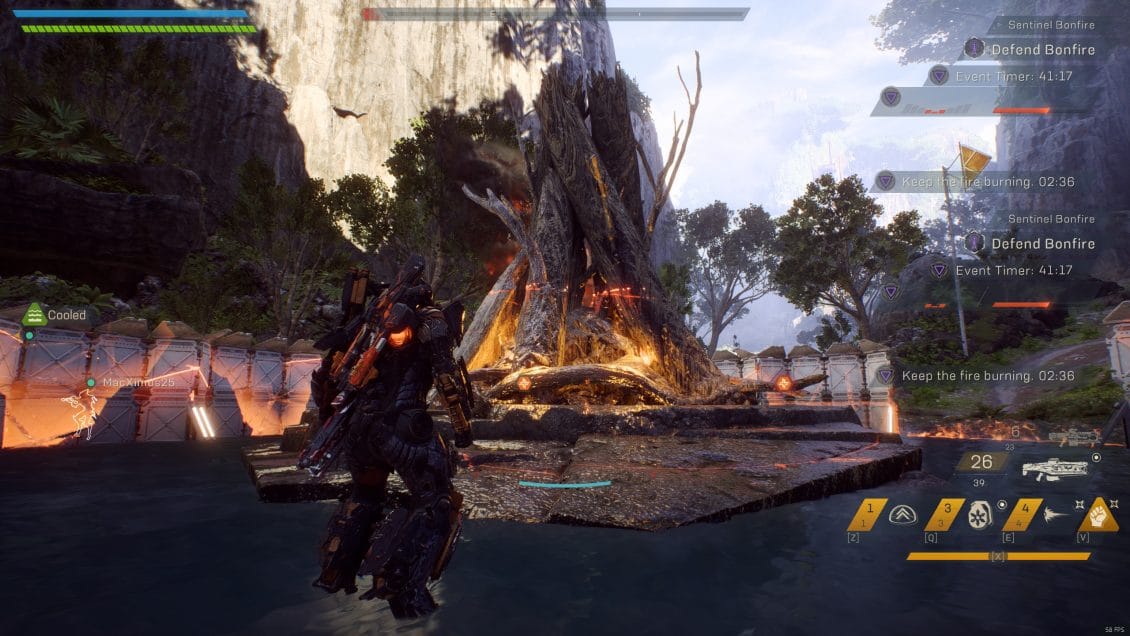 ANTHEM Night Challenge - Sentinel Bonfire - the Bonfire