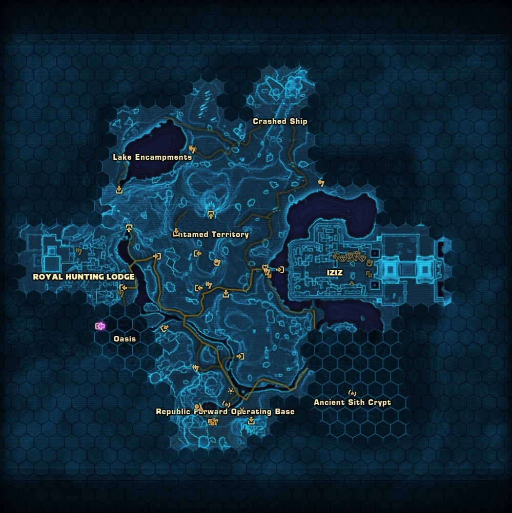 SWTOR Daily Missions Guide - Onderon Collector - King OMmin's Exoskeleton Map