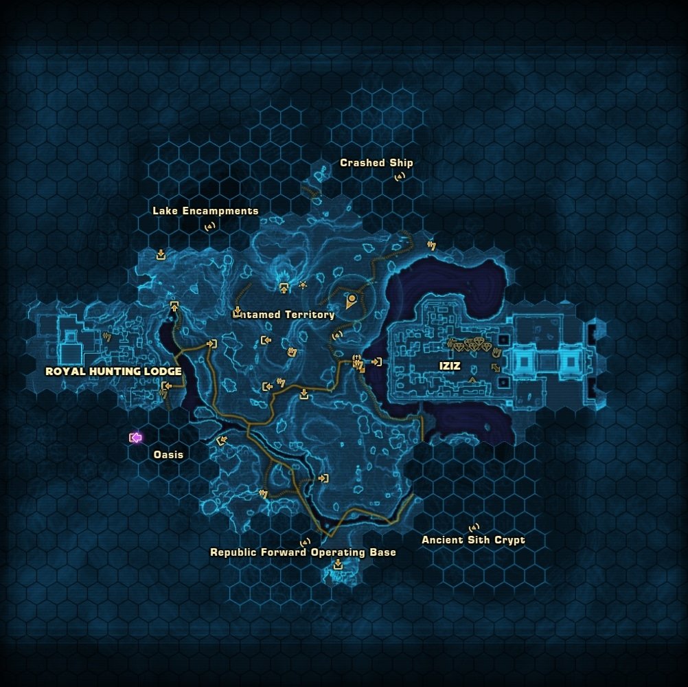 SWTOR Daily Missions Guide - Onderon Collector - Kith Kark's Saber Map