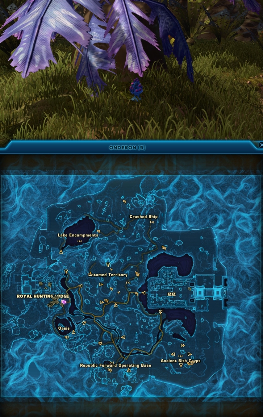 SWTOR Onderonian Botanist Secret Achievement Guide - Sensile Blossom Location 1