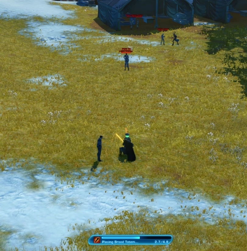 Deploy the Brood Totem at the Spy Camp