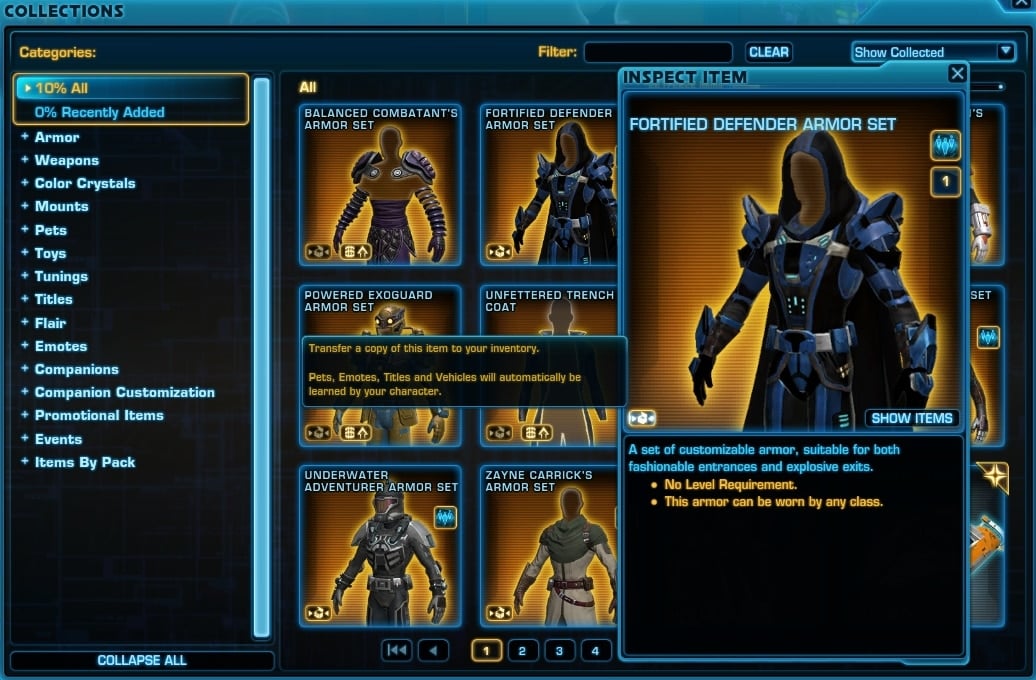 SWTOR Collections Unlock Sale for May 4th 2020