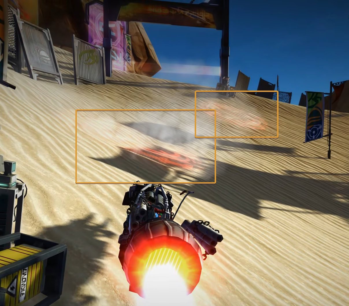 Sandstorm obstacles on the Tatooine Track
