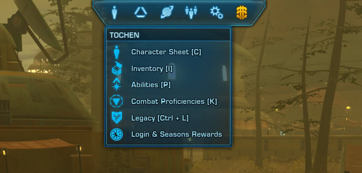 SWTOR Character Menu 7.7