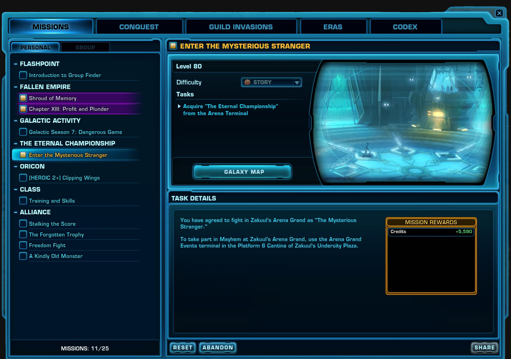 SWTOR Missions Window 7.7
