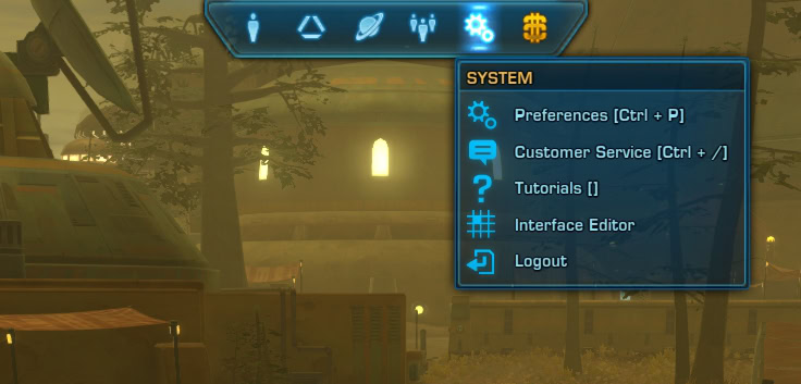 SWTOR System Menu 7.7