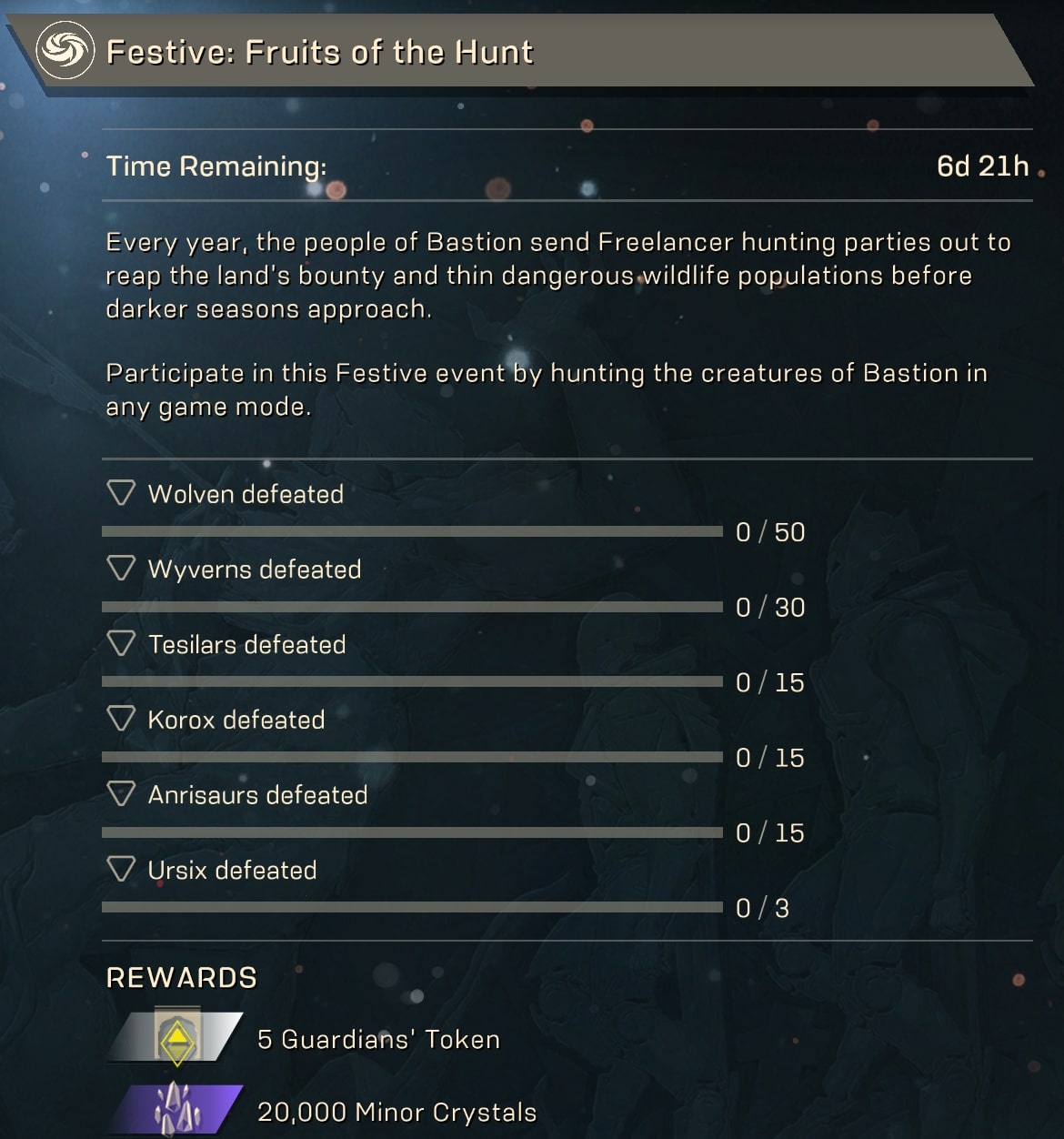 Anthem Challenge - Festive Fruits of the Hunt