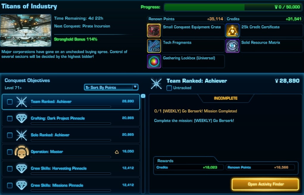 SWTOR Conquest - Titans of Industry