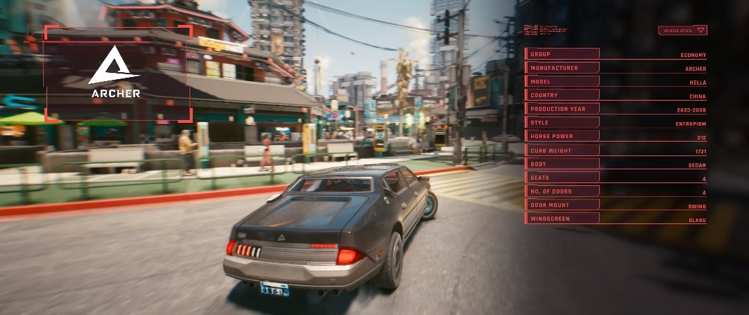 Archer's Hella sedan