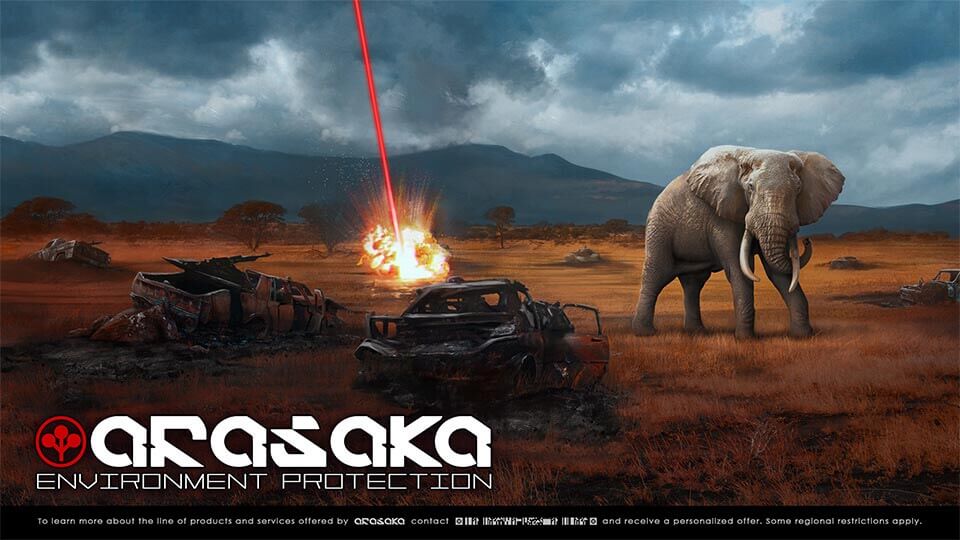 Cyberpunk 2077 - advertisement for Arasaka company