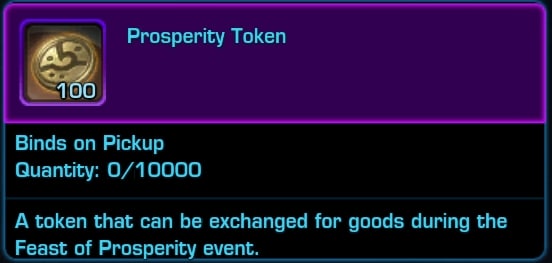 Feast of Prosperity currency - Prosperity Tokens