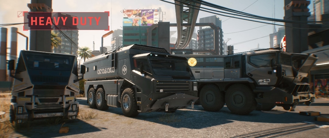 Heavy Duty Cars in Cyberpunk 2077
