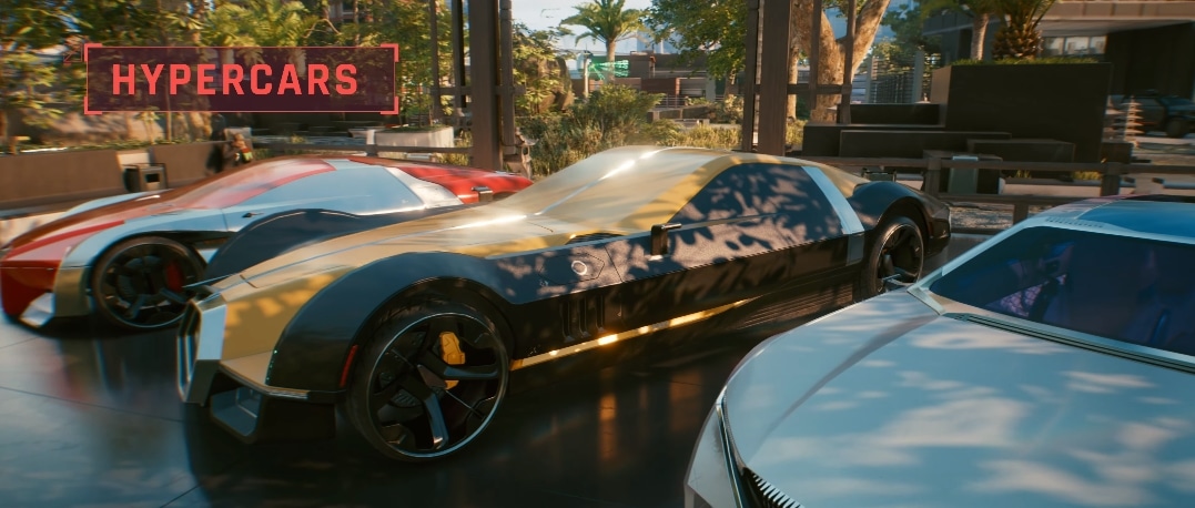 Hypercars in Cyberpunk 2077