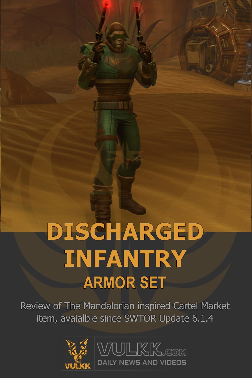 SWTOR Cartel Market Item - Discharged Infantry Armor Set Review
