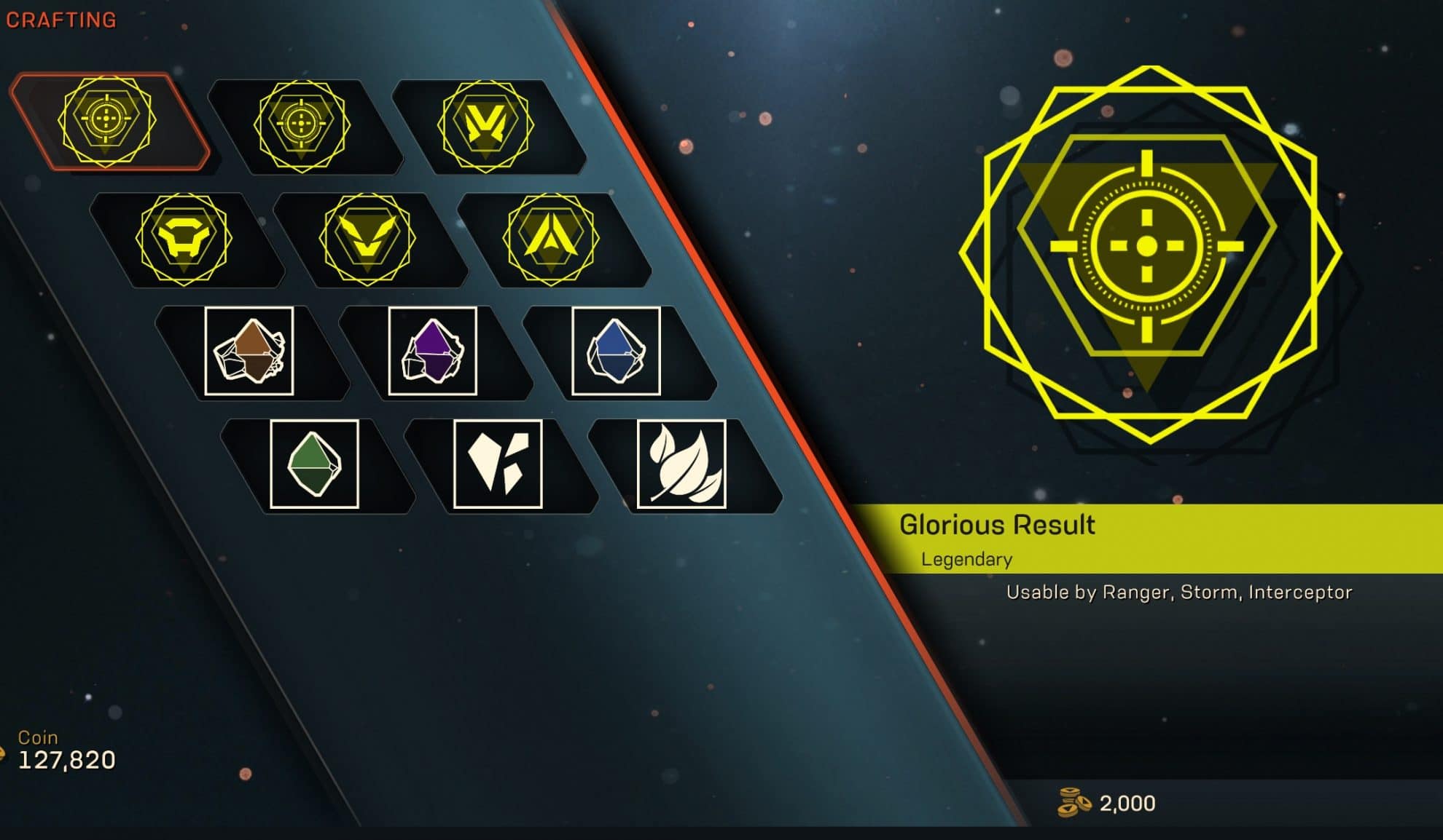 ANTHEM Crafting Store November 3 2020