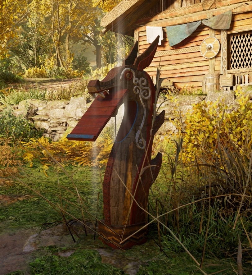 Decorative pylons for Settlement decorations in AC Valhalla