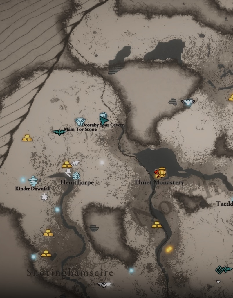 Deoraby Spar Cavern Map