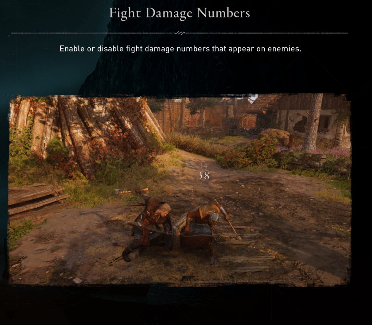 assassin's creed valhalla Fight damage numbers