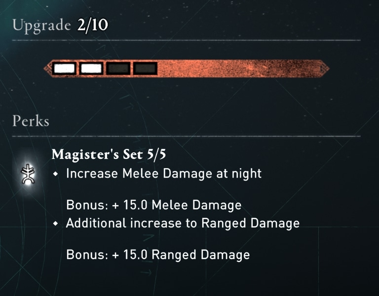 Magister's Set Bonus Perks