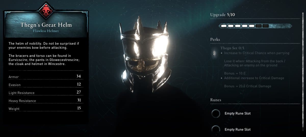 AC Valhalla Thegn Armor Set Locations Guide
