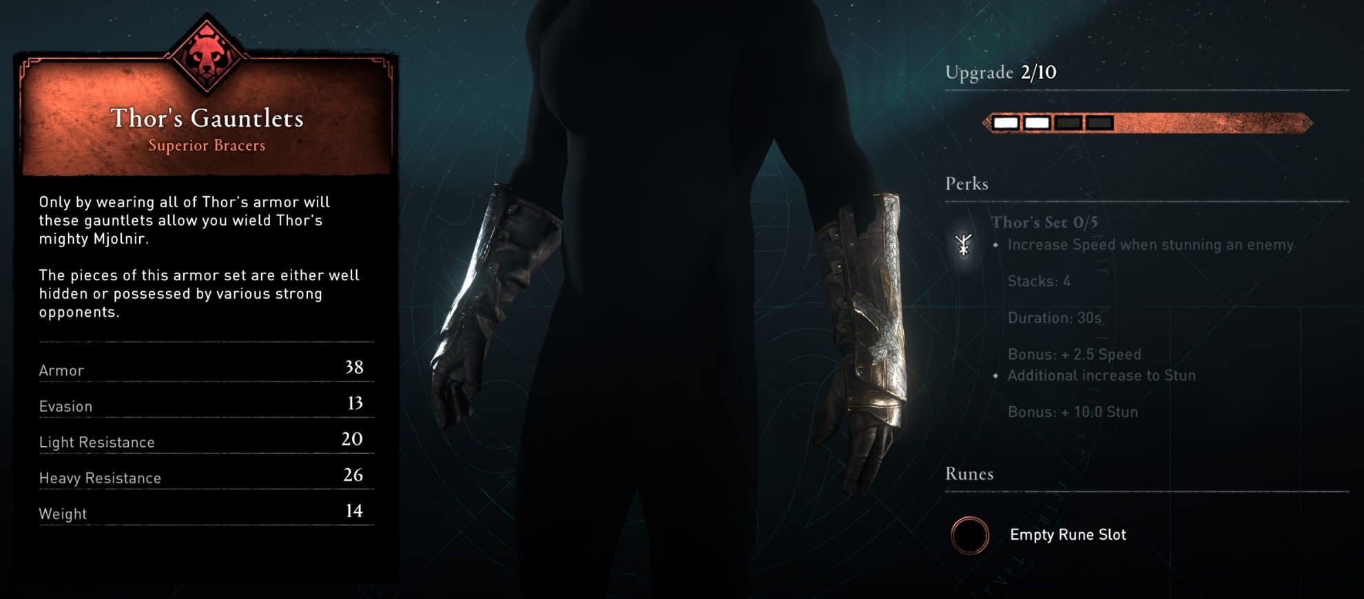 Thor's Gauntlets Stats