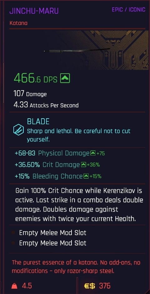 Jinchu-maru Iconic Katana