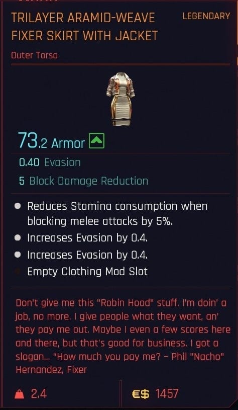 Trilayer Aramid-Weave Fixer Coat (Outer Torso)