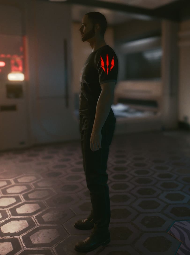 V's Wolf School T-Shirt Side - cyberpunk 2077 digital goodies
