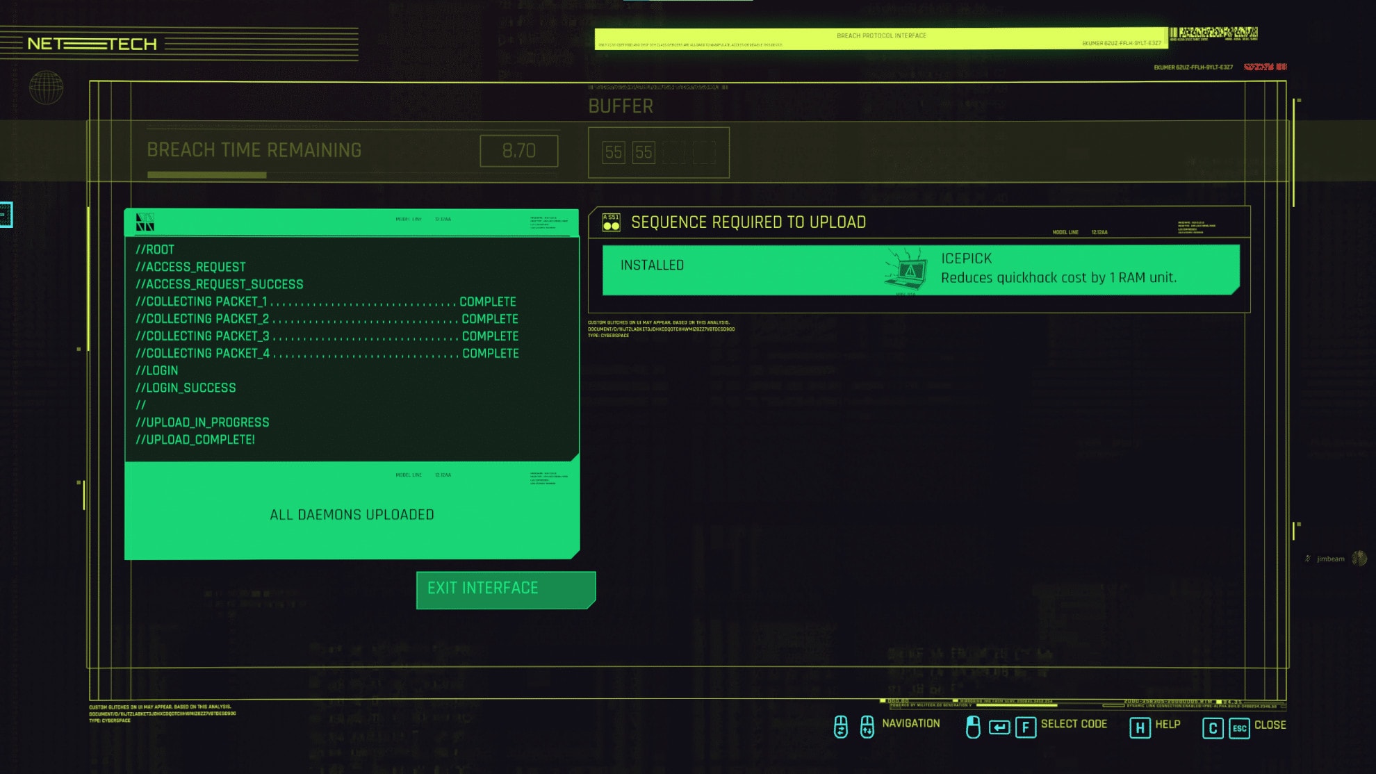 Breach protocol Hacking in Cyberpunk 2077