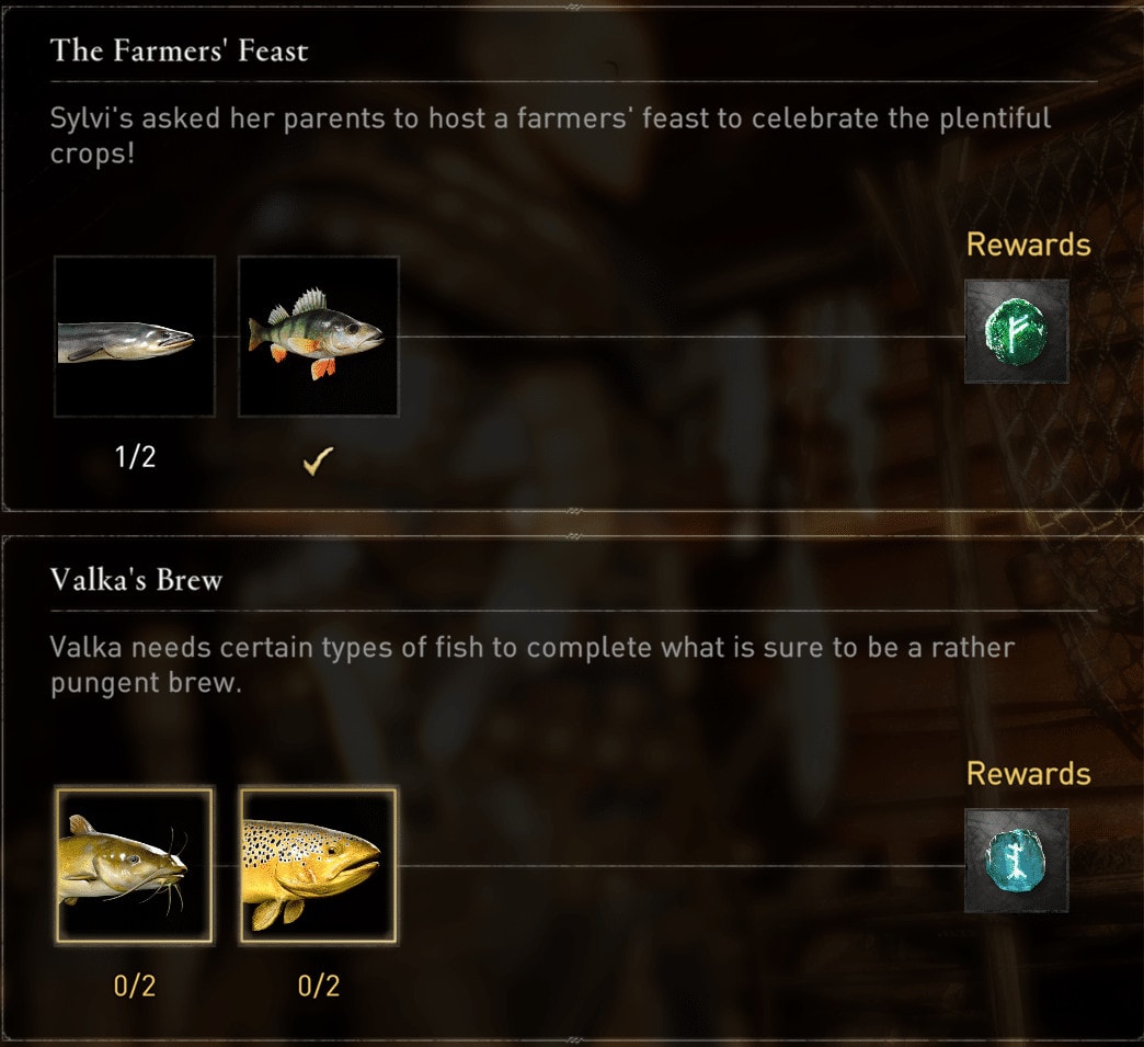 assassin's creed valhalla mini games fishing rewards