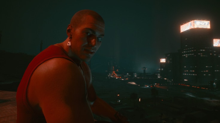 Romantic moment with River at the end of the quest